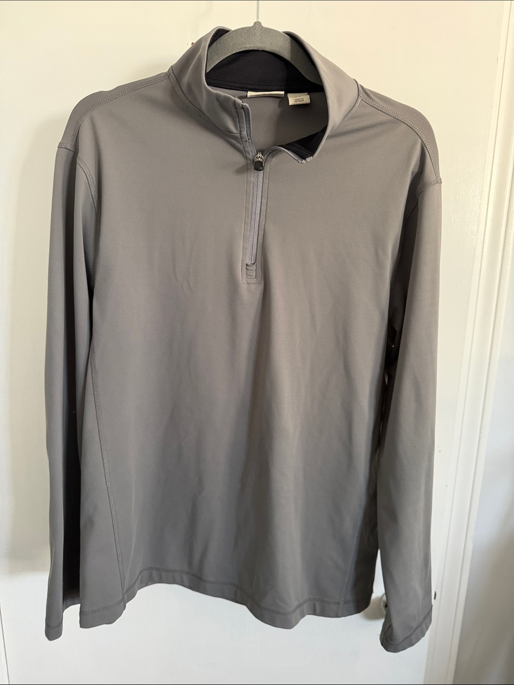 Men's Lightweight Gray Quarter-Zip Shirt Jacket